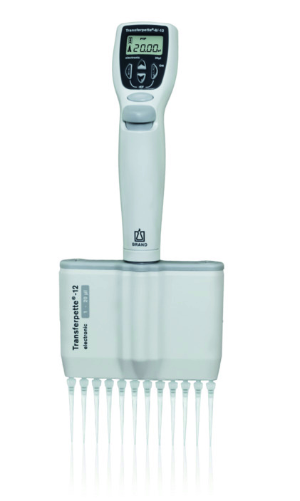 Brand Transferpette® -12 electronic, DE-M, 1-20 µl, Netzteil Europa (100-240 V / 50-60 Hz), #705450