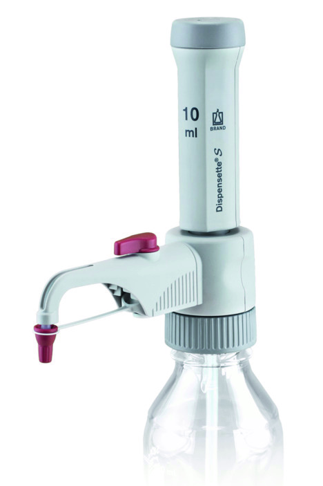 Brand Flaschenaufsatz-Dispenser, Dispensette® S, Fix, DE-M, 10 ml, mit RDV, #4600241