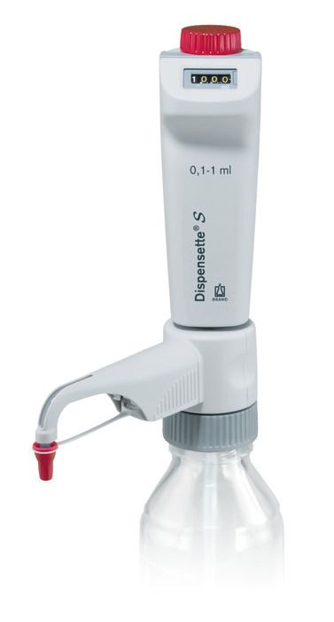 Brand Flaschenaufsatz-Dispenser, Dispensette® S, Digital, DE-M, 0,1-1 ml, ohne RDV, #4600310